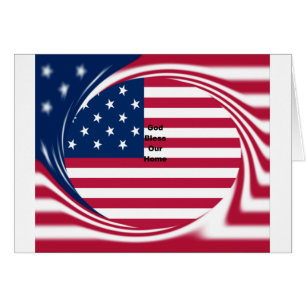 Belle USA Drapeau Dieu bénisse notre maison