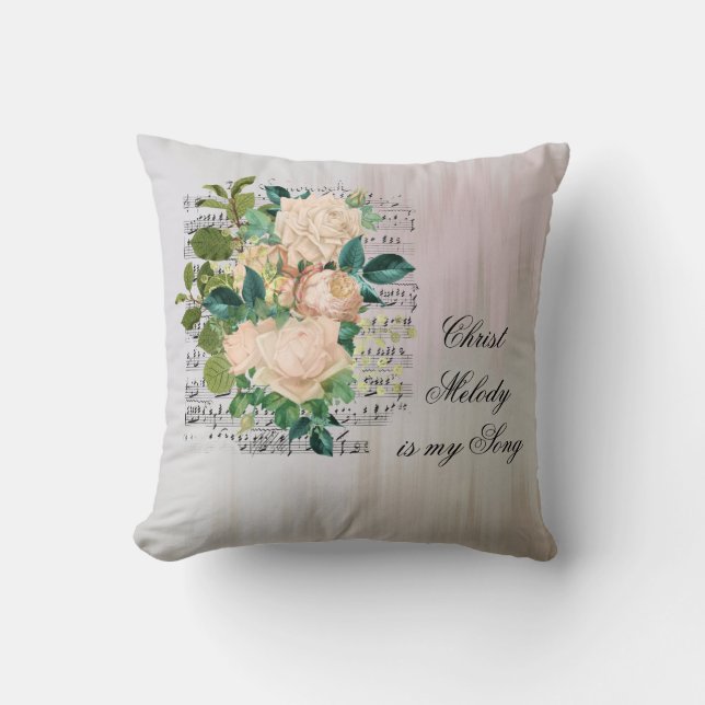 Belle Watercolo Floral Chanson Coussin réversible (Recto)