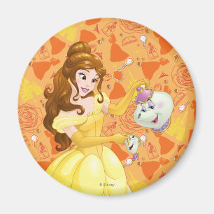 Belle with Mrs. Potts and Chip Magnet