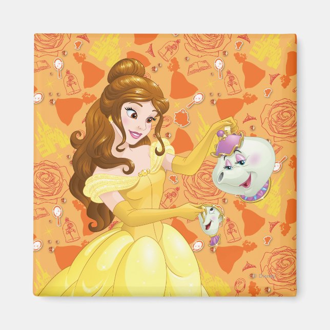 Belle with Mrs. Potts and Chip Magnet (Front)