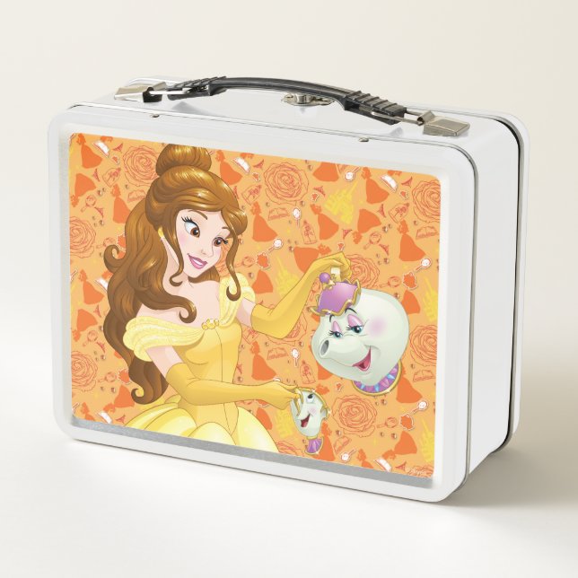 Belle with Mrs. Potts and Chip Metal Lunch Box (Back)