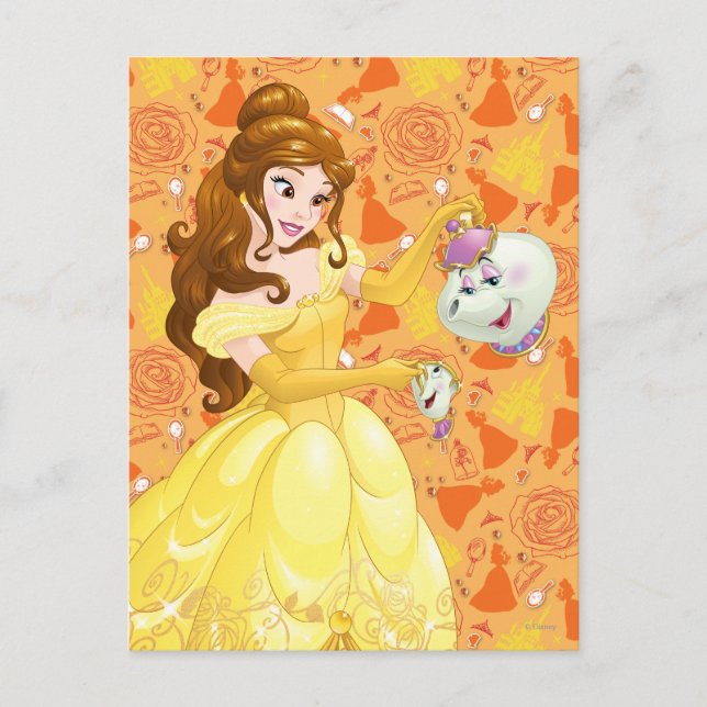 Belle with Mrs. Potts and Chip Postcard (Front)