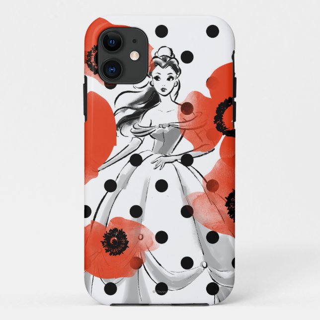 Belle With Poppies and Polka Dots Case-Mate iPhone Case (Back)