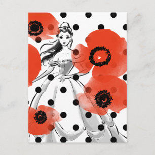 Belle With Poppies and Polka Dots Postcard