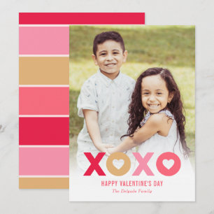 Belle XOXO couleur modifiable Carte Saint Valentin