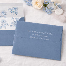 Bellefontaine — Enveloppe de mariage Dusty Blue