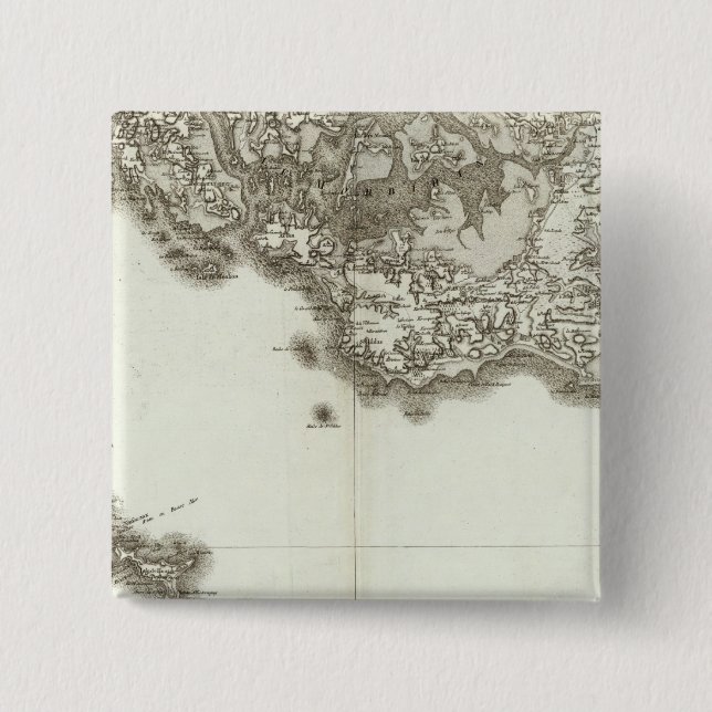 BelleIsle 2 Inch Square Button (Front)