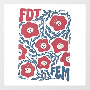 Bellelement Boho Style Floral FDT Anti-Trump  Window Cling