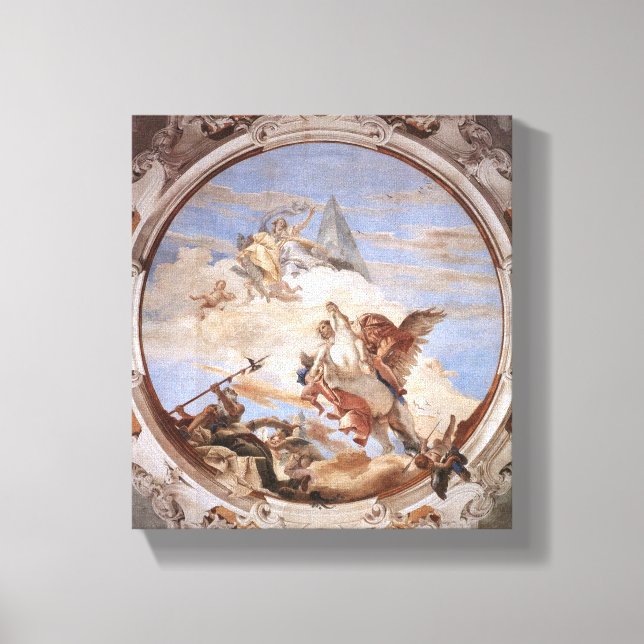 Bellerophon Pegasus - Giovanni Battista Tiepolo Canvas Print (Front)