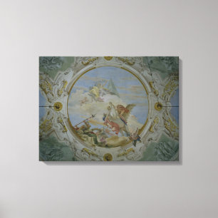 Bellerophon Riding Pegasus, c.1746-47 (fresco) Canvas Print