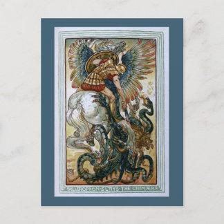 Bellerophon slays the Chimaera Postcard