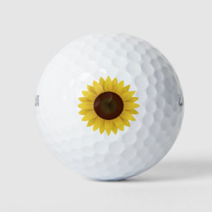Belles balles de golf de tournesol d'été