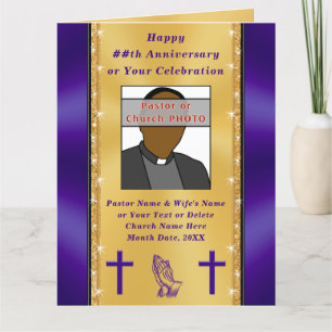 Belles Cartes d'Anniversaire du Pasteur Purple et 