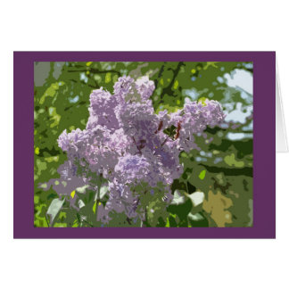 Belles cartes de fleurs lilas