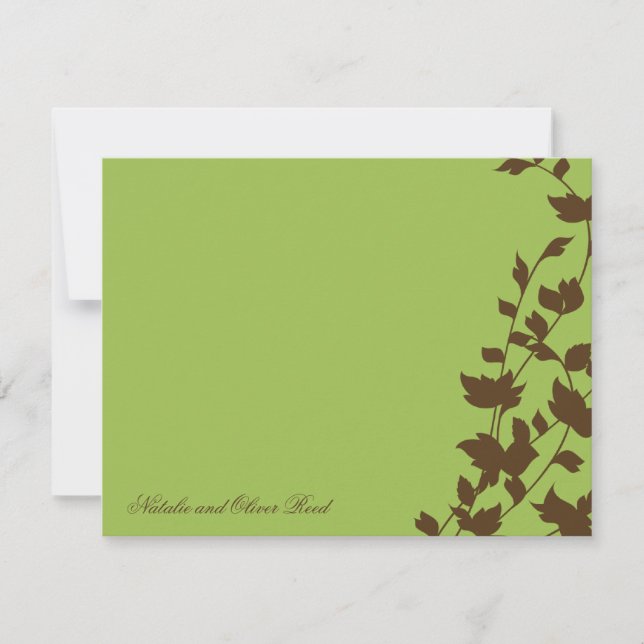 Belles cartes de remerciements pour les Feuilles p (Devant)