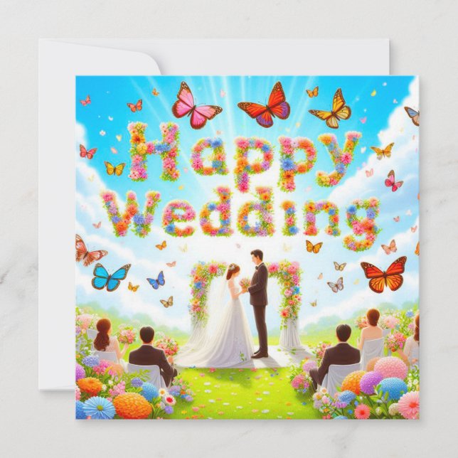 Belles Cartes de voeux Mariages (Devant)