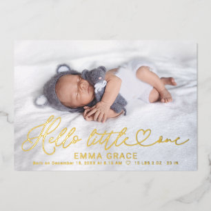 Belles Cartes Faire-part de naissance Photo Script