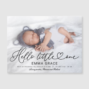 Belles Cartes Faire-part de naissance Photo Script