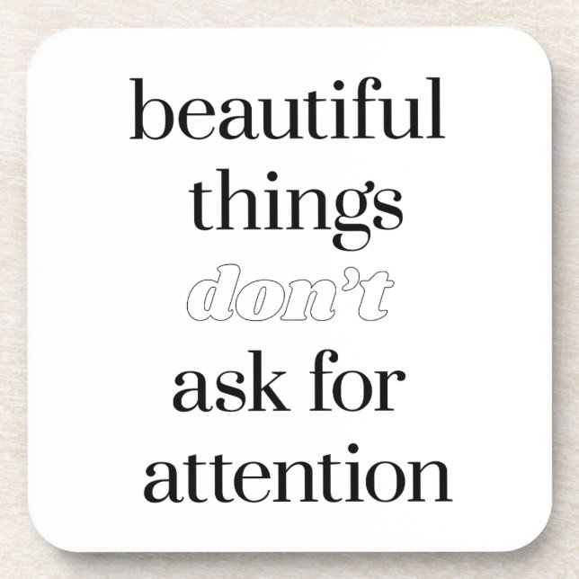 Belles choses Dessous de verre en plastique dur (Devant)