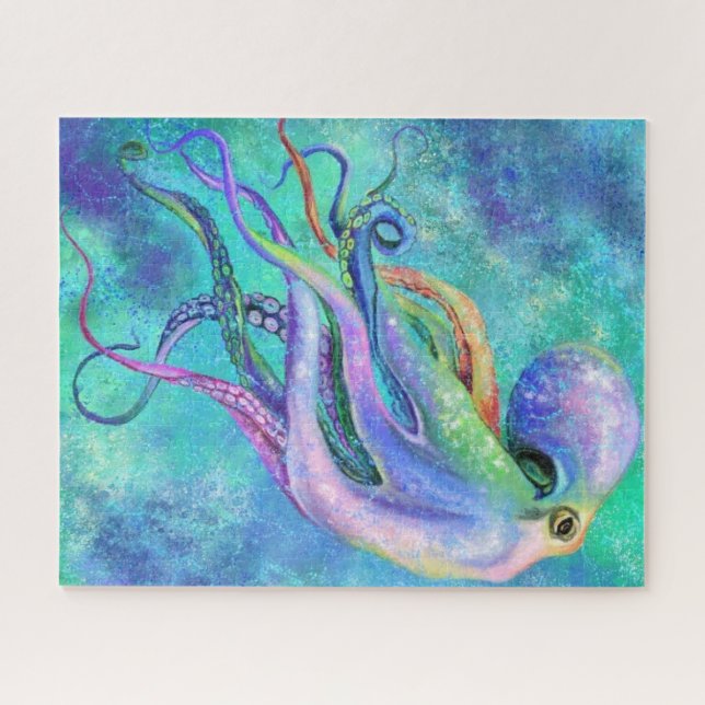 Belles couleurs Octopus Jigsaw Puzzle Peinture (Horizontal)