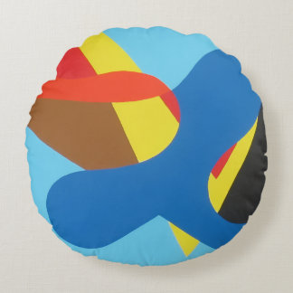 Belles couleurs vives ! Coussin rond