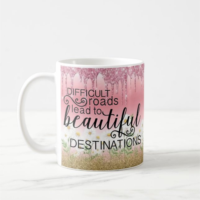 "Belles Destinations" Mug Inspirationnel (Gauche)