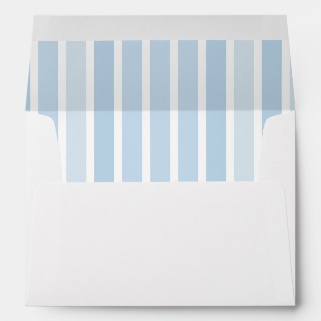 Belles enveloppes de Mariage bleu rétro classique (Dos (Bas))