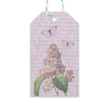 Belles étiquettes cadeau de fleurs vintages avec l