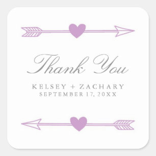Belles Flèches Mariage Favor Stickers / Lilac