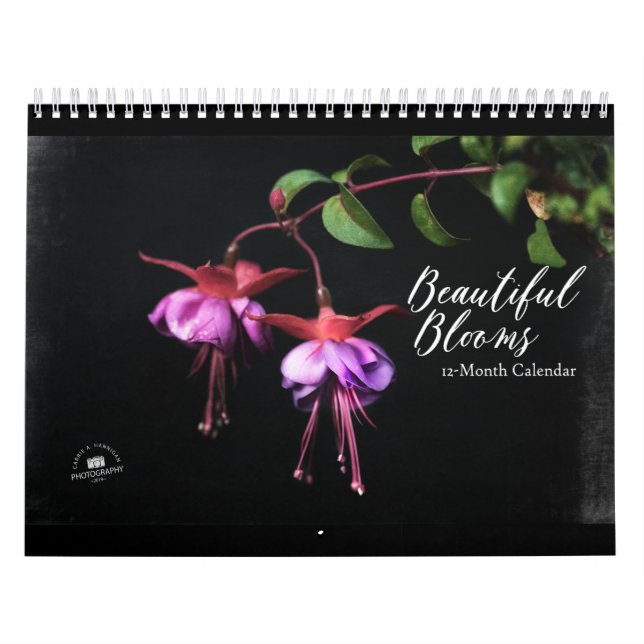 Belles fleurs Calendrier de 12 mois (Protection)