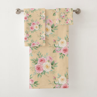 Belles fleurs de couleur pastel sur fond beige