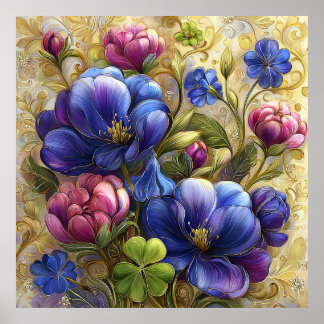 Belles fleurs de printemps Art mural 16