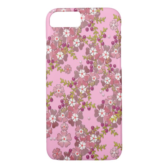 Belles fleurs de verre Coque-Mate coque iphone (Dos)