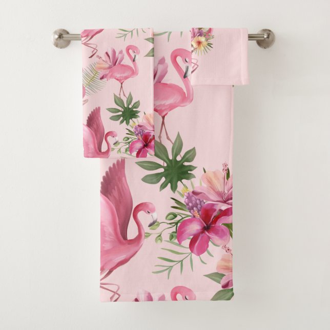 Belles Fleurs Et Flamant rose (En situation)