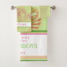 Belles fleurs exotiques sur batik vert coutume