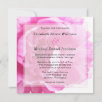 Belles invitations à des mariages de pignons roses