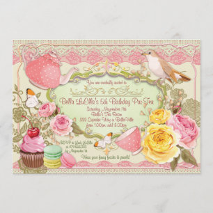 Belles invitations à la fête du thé