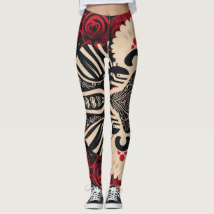 Belles Leggings Abstraits traditionnels