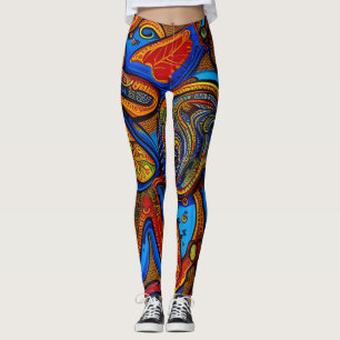 Belles Leggings abstraits traditionnels