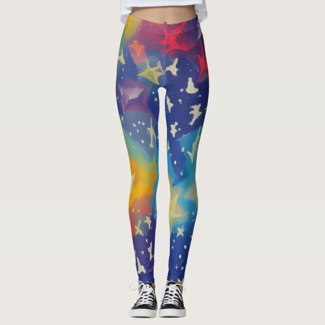 Belles Leggings d'Art Abstrait (Devant)
