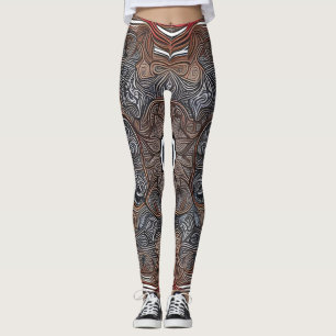 Belles Leggings d'Art Abstrait Traditionnel