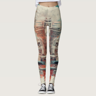 Belles Leggings d'Art Abstrait Traditionnel