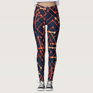 Belles Leggings d'Art Abstrait Traditionnel