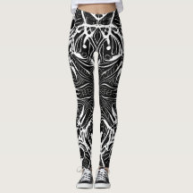 Belles Leggings d'Art Abstrait Traditionnel