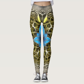 Belles Leggings d'Art Abstrait Traditionnel