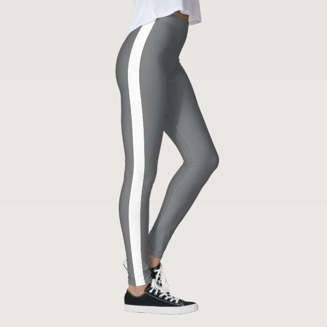 Belles Leggings Gris Blancs (Droite)