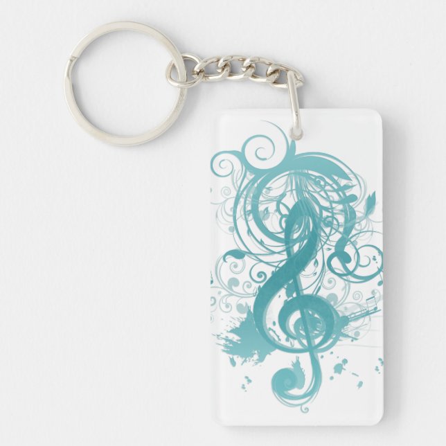 Belles notes de musique cool avec des tourbillons (Devant)