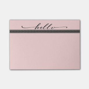 Belles notes de post-it de bonjour