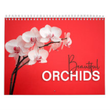 Belles orchidées avec Notes Calendrier mural