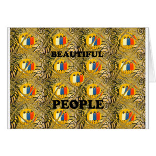 Belles Personnes Couleurs Motif Traditionnelles Af